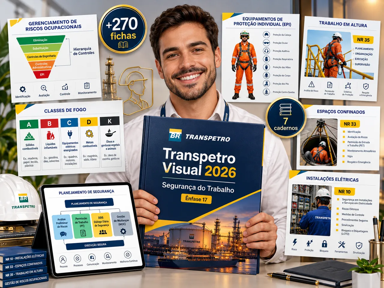 Mockup completo do Transpetro Visual 2026 — Segurança do Trabalho